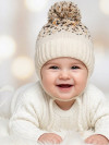Вязаная зимняя шапка Pilguni Digital бежевая фото 1 &mdash; MamaEmma.ru