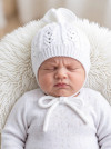 Хлопковая шапочка на выписку весна-осень фото 2 &mdash; MamaEmma.ru