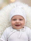 Хлопковая шапочка на выписку весна-осень фото 3 &mdash; MamaEmma.ru