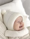 Шапка капор зимняя для новорожденных детей фото 4 &mdash; MamaEmma.ru