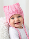 Вязаная однослойная шапочка с завязками фото 8 &mdash; MamaEmma.ru