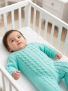 Шерстяной комбинезон для новорожденных, мятный фото 5 &mdash; MamaEmma.ru