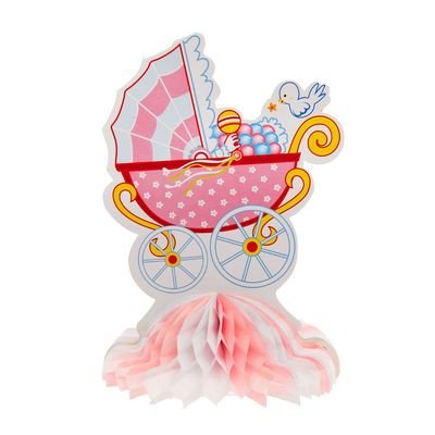 Украшение для стола и детской Коляска, розовый фото 1 &mdash; MamaEmma.ru