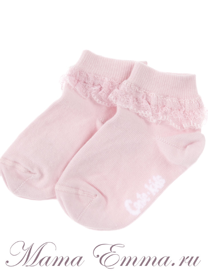 Носки Conte Kids с кружевом светло-розовые фото 1 &mdash; МамаЭмма