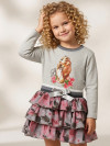 Платье для девочки с рюшами и стразами Colabear Premium фото 8 &mdash; MamaEmma.ru