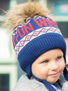 Шерстяная шапка утепленная со съемным помпоном Winter Kids фото 4 &mdash; MamaEmma.ru