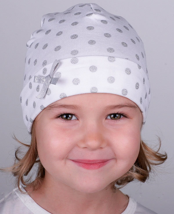 Летняя шапочка для девочки хлопковая Pupill Zosia фото 1 &mdash; MamaEmma.ru