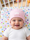 Шапка с отворотом Broel Bella розовая фото 2 &mdash; MamaEmma.ru